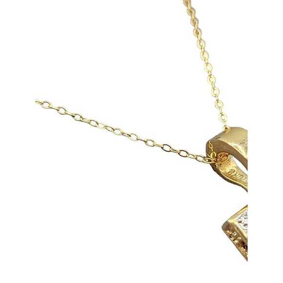 Nolan Miller Glamour Collection Pendant Necklace 18" Gold Filled Chain Swarovski - Picture 12 of 16